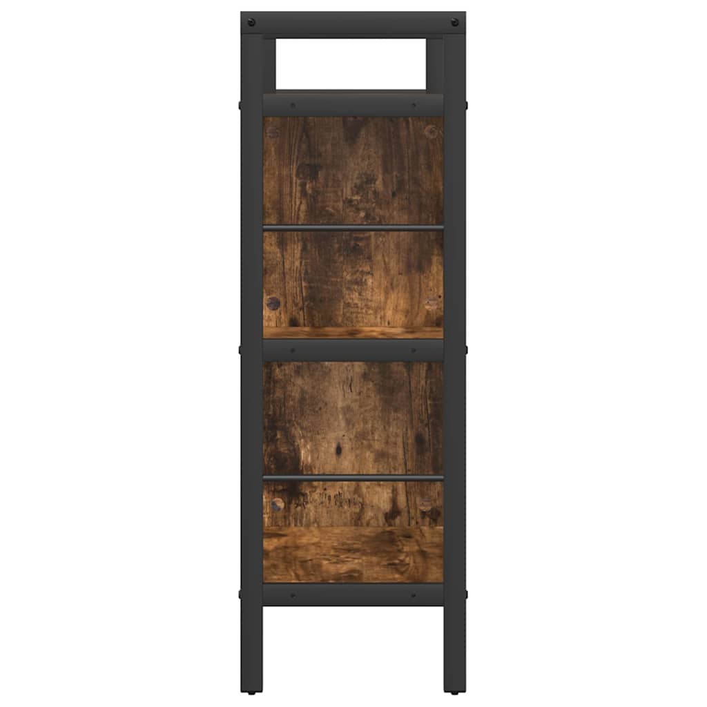 Bookshelf 5-Tier 75 x 30 x 91 cm Engineered Wood Smoked Oak