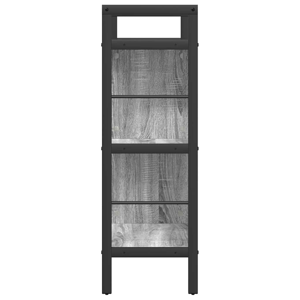 Bookshelf 5-Tier 75 x 30 x 91 cm Engineered Wood Grey Sonoma