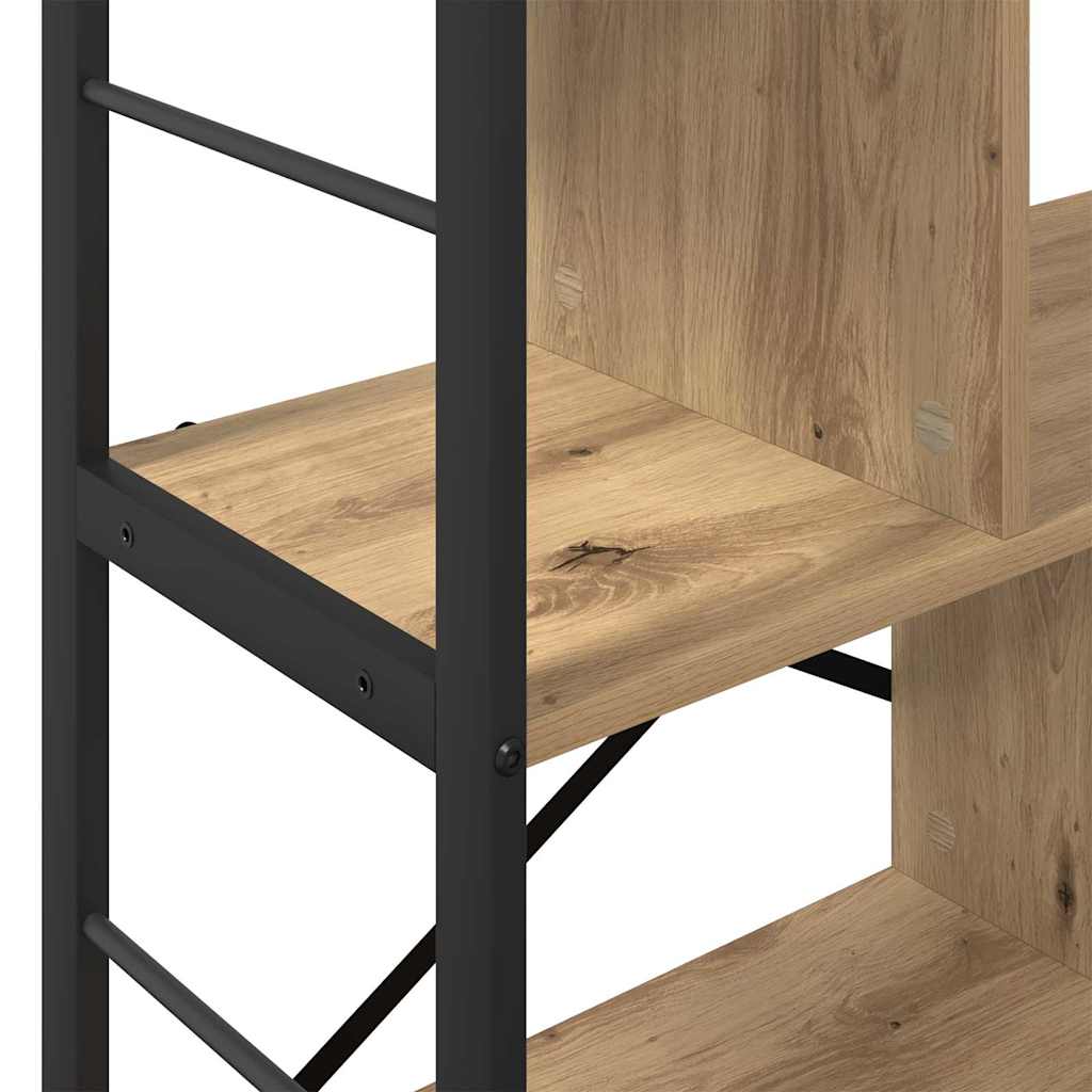 Bookshelf 5-Tier 75 x 30 x 91 cm Engineered Wood Artisan Oak