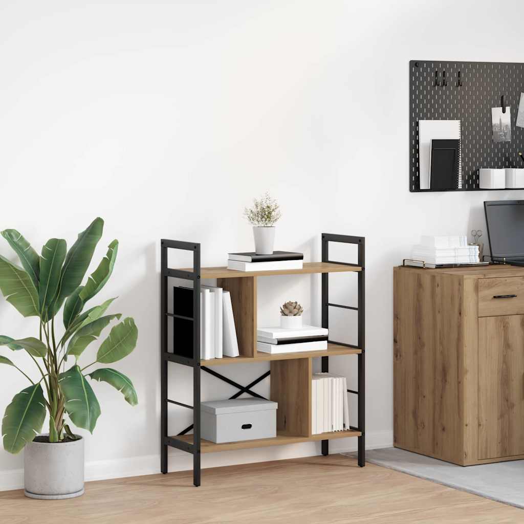 Bookshelf 5-Tier 75 x 30 x 91 cm Engineered Wood Artisan Oak