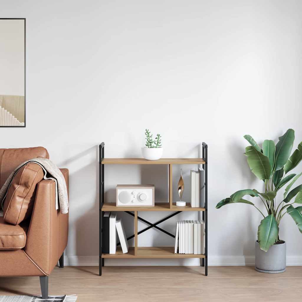 Bookshelf 5-Tier 75 x 30 x 91 cm Engineered Wood Artisan Oak