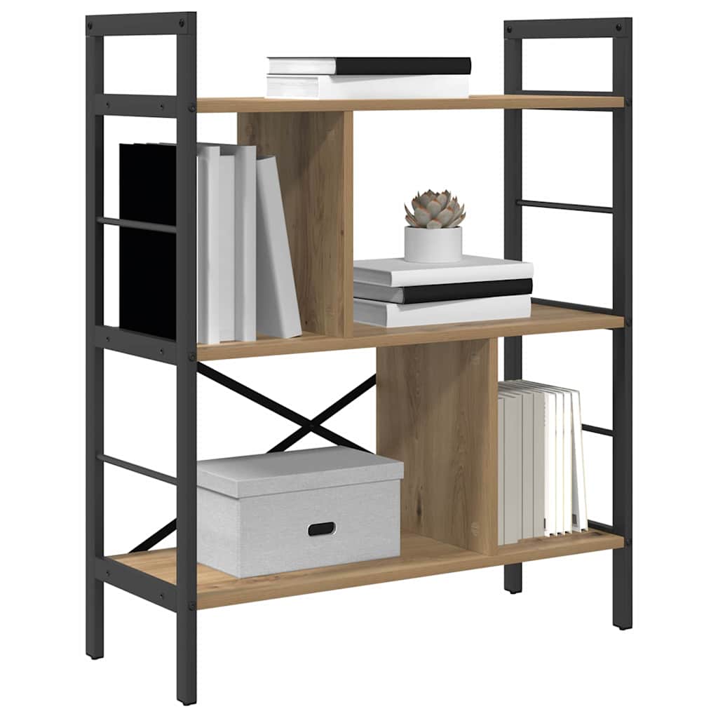 Bookshelf 5-Tier 75 x 30 x 91 cm Engineered Wood Artisan Oak