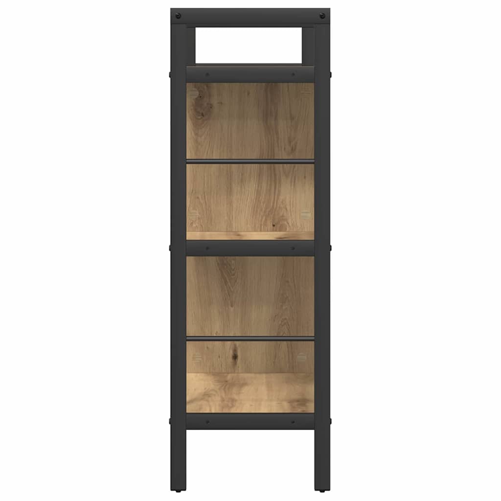 Bookshelf 5-Tier 75 x 30 x 91 cm Engineered Wood Artisan Oak