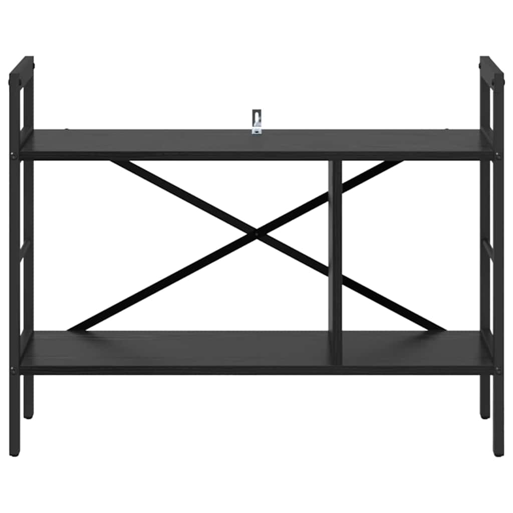 Bookshelf 3-Tier 75 x 30 x 58.5 cm Engineered Wood Black Oak