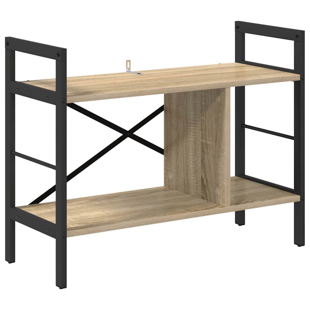 Bookshelf 3-Tier 75 x 30 x 58.5 cm Engineered Wood Sonoma Oak
