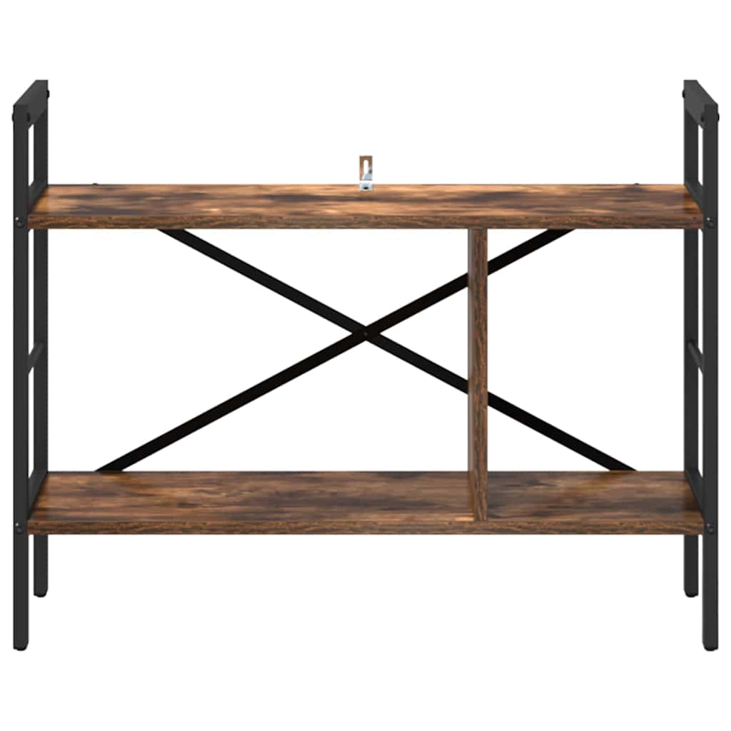 Bookshelf 3-Tier 75 x 30 x 58.5 cm Engineered Wood Smoked Oak