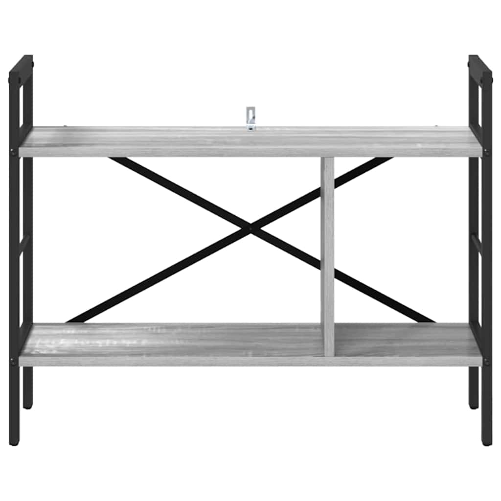 Bookshelf 3-Tier 75 x 30 x 58.5 cm Engineered Wood Grey Sonoma
