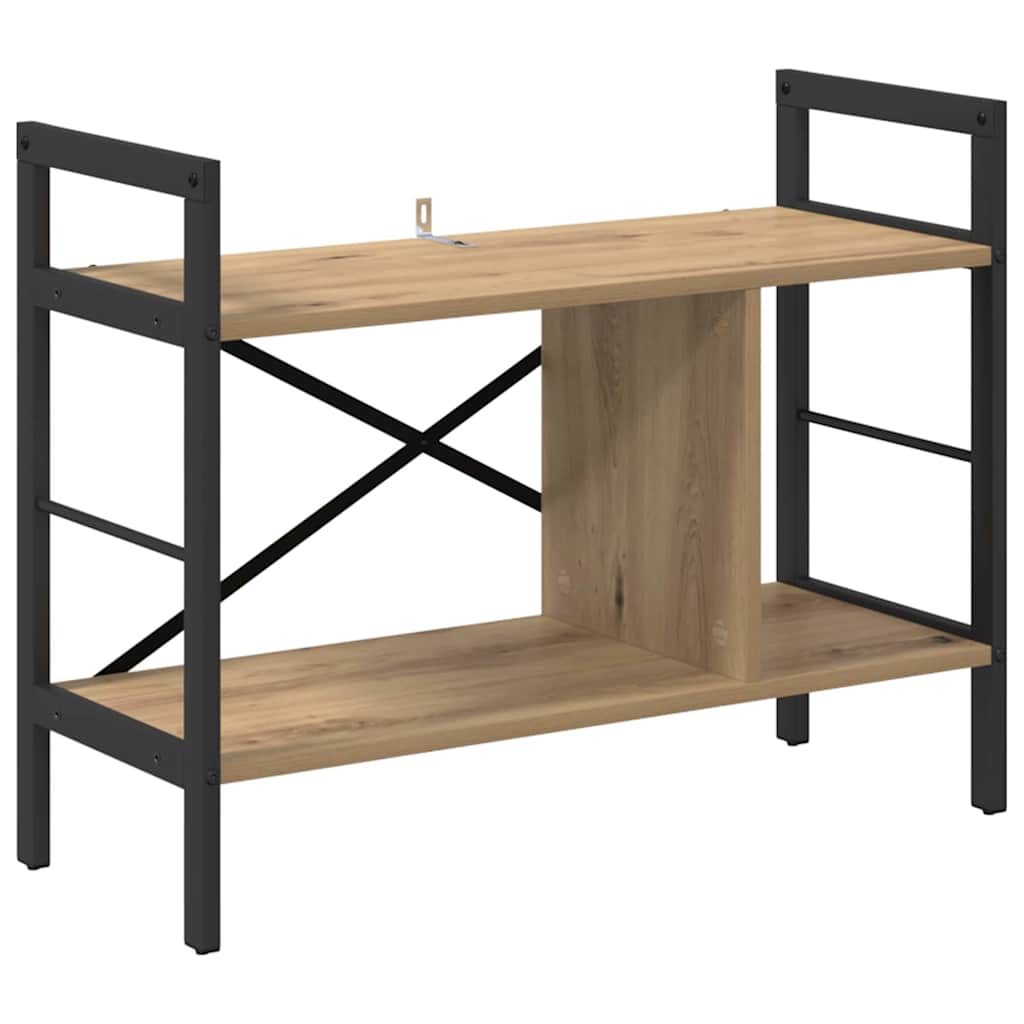 Bookshelf 3-Tier 75 x 30 x 58.5 cm Engineered Wood Artisan Oak