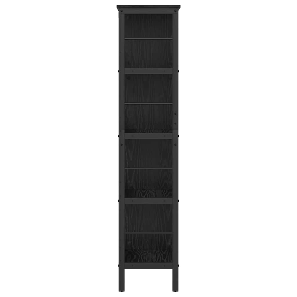 Bookshelf Black Oak 82 x 32 x 144.5 cm Engineered Wood