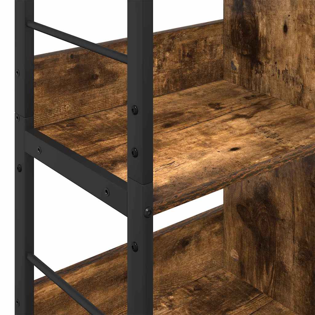 Bookshelf 8-Tier 82 x 32 x 144.5 cm Engineered Wood Smoked Oak