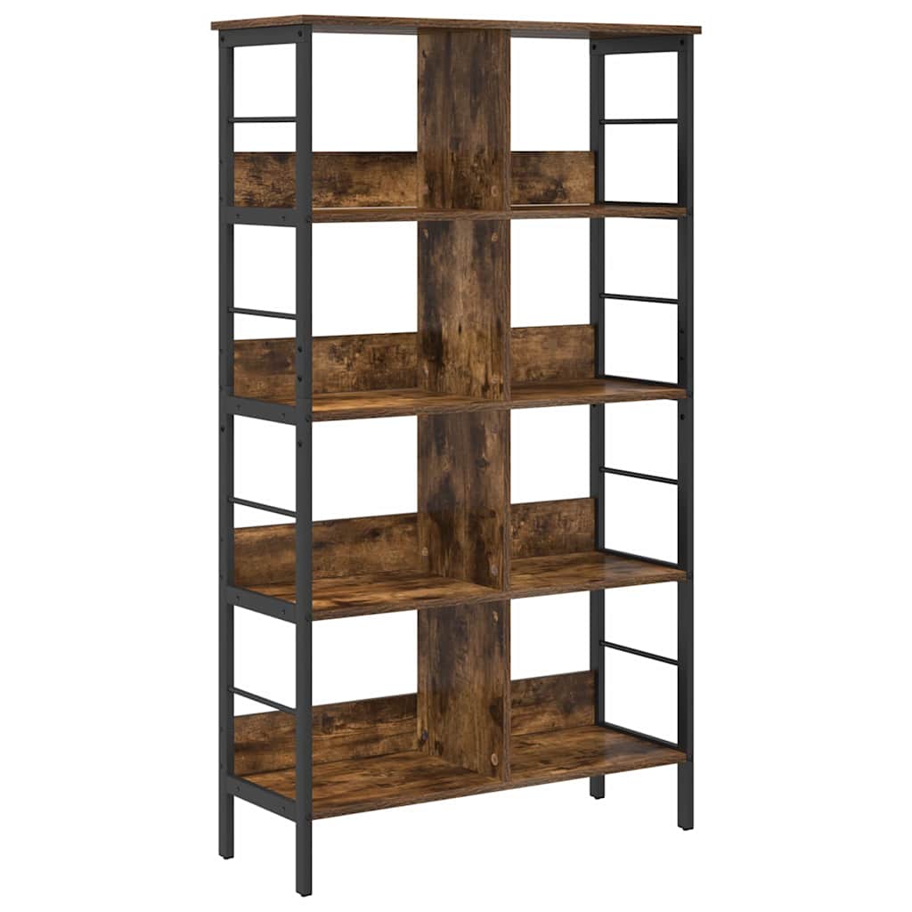 Bookshelf 8-Tier 82 x 32 x 144.5 cm Engineered Wood Smoked Oak