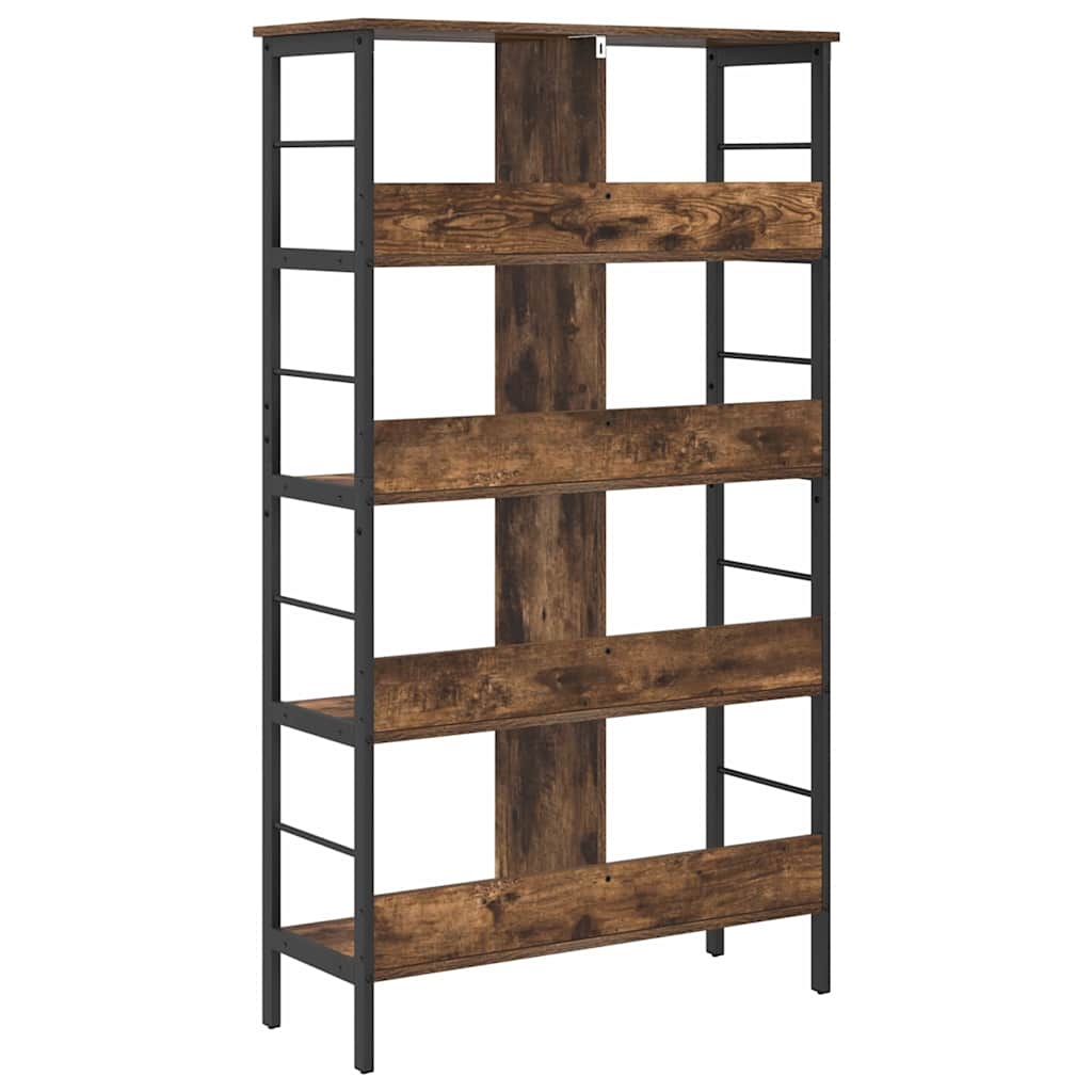 Bookshelf 8-Tier 82 x 32 x 144.5 cm Engineered Wood Smoked Oak
