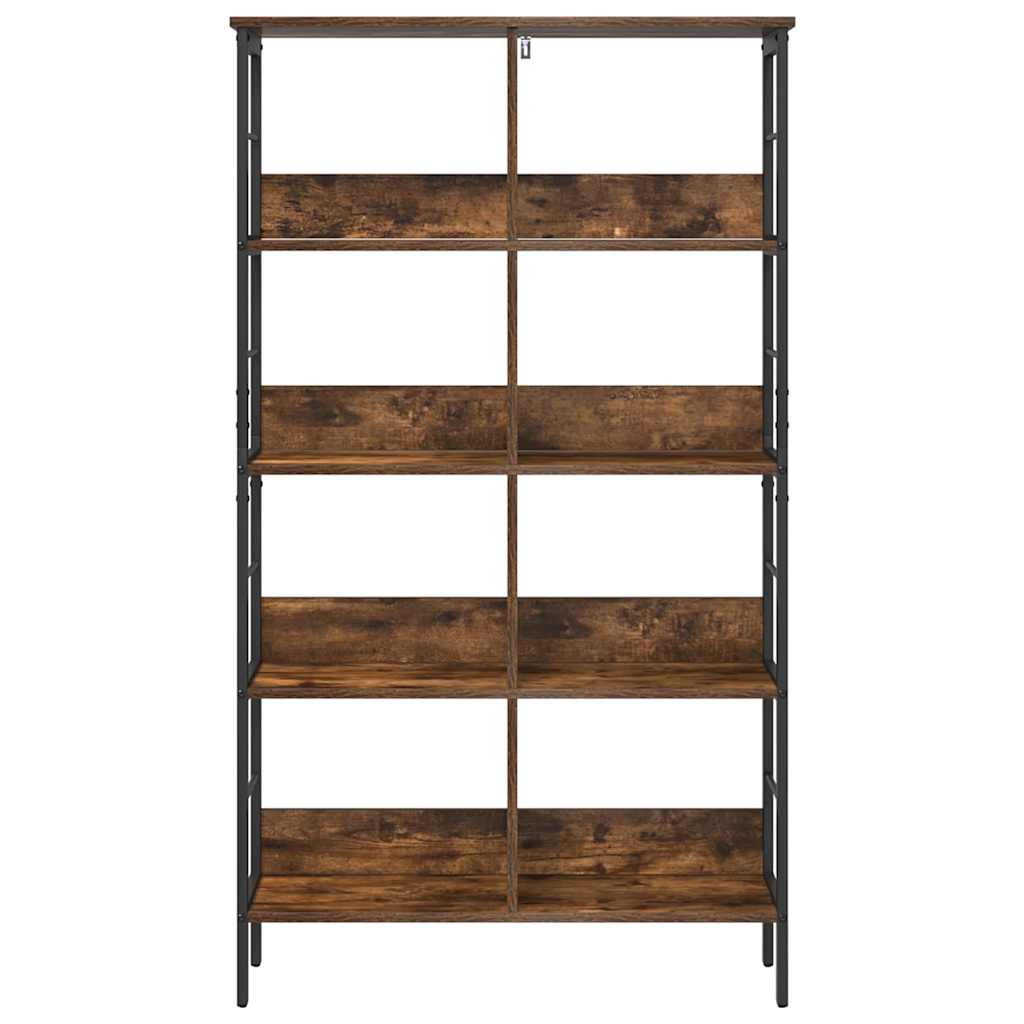 Bookshelf 8-Tier 82 x 32 x 144.5 cm Engineered Wood Smoked Oak