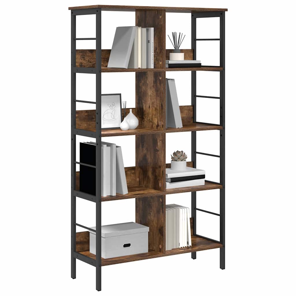 Bookshelf 8-Tier 82 x 32 x 144.5 cm Engineered Wood Smoked Oak