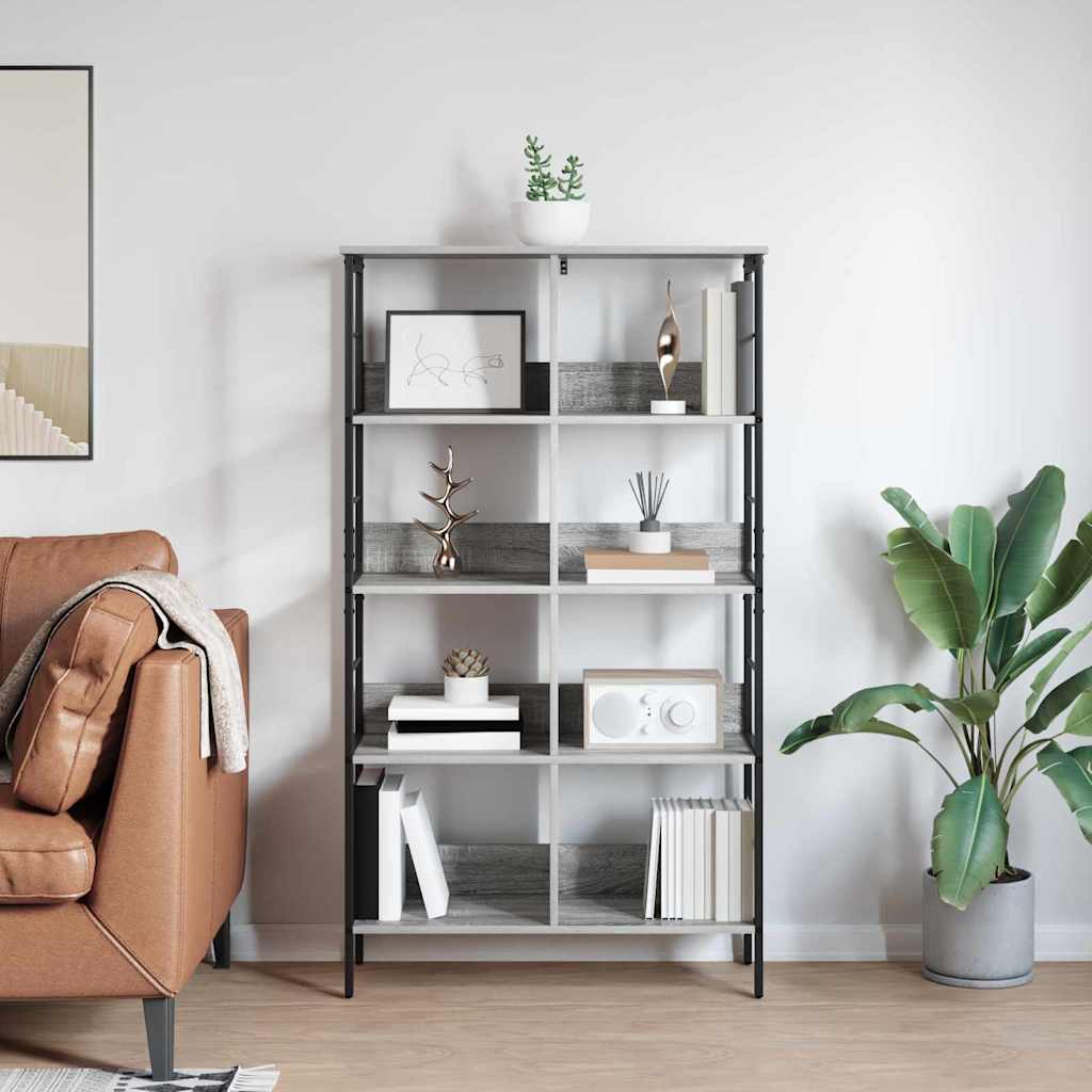 Bookshelf Grey Sonoma 82 x 32 x 144.5 cm Engineered Wood