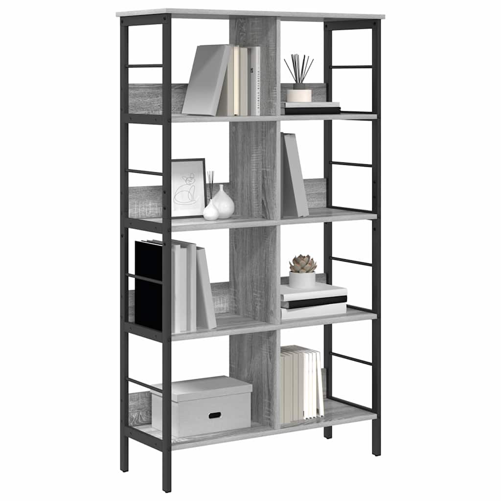 Bookshelf Grey Sonoma 82 x 32 x 144.5 cm Engineered Wood