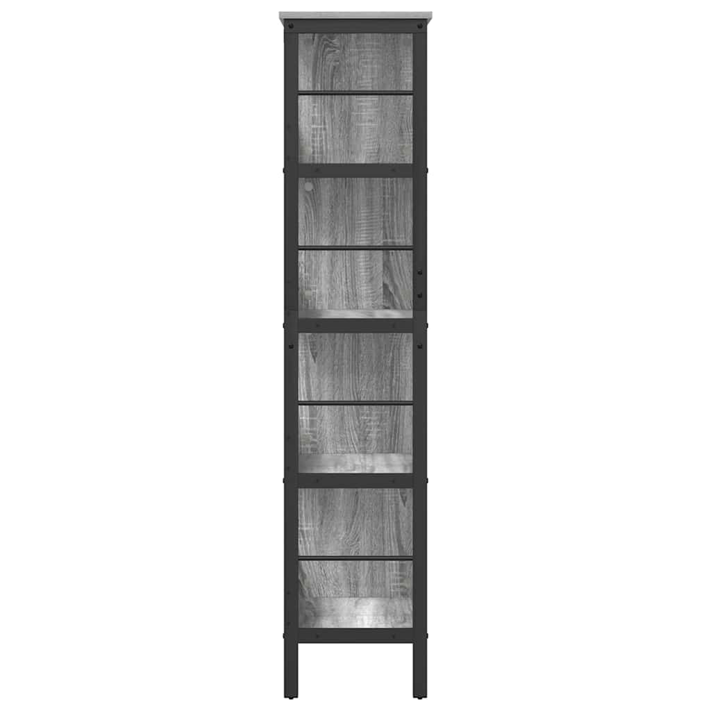 Bookshelf Grey Sonoma 82 x 32 x 144.5 cm Engineered Wood