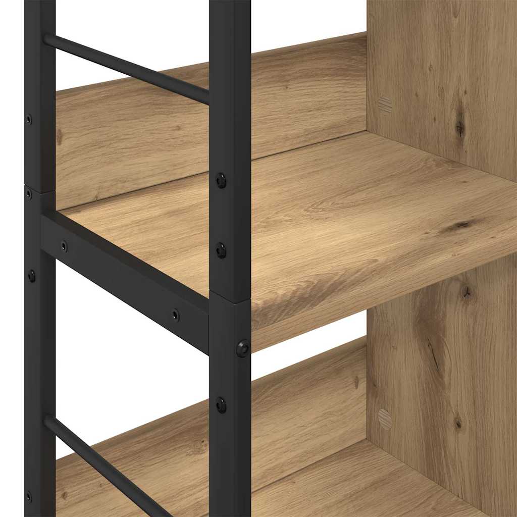 Bookshelf 8-Tier 82 x 32 x 144.5 cm Engineered Wood Artisan Oak