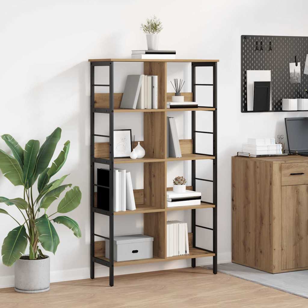 Bookshelf 8-Tier 82 x 32 x 144.5 cm Engineered Wood Artisan Oak