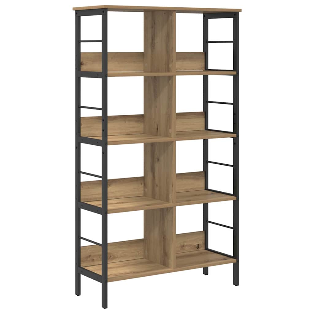 Bookshelf 8-Tier 82 x 32 x 144.5 cm Engineered Wood Artisan Oak