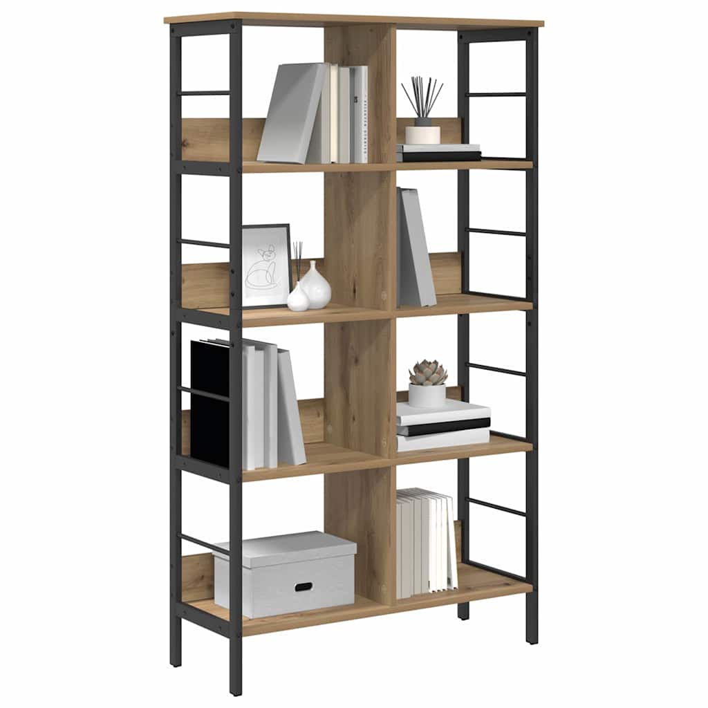 Bookshelf 8-Tier 82 x 32 x 144.5 cm Engineered Wood Artisan Oak