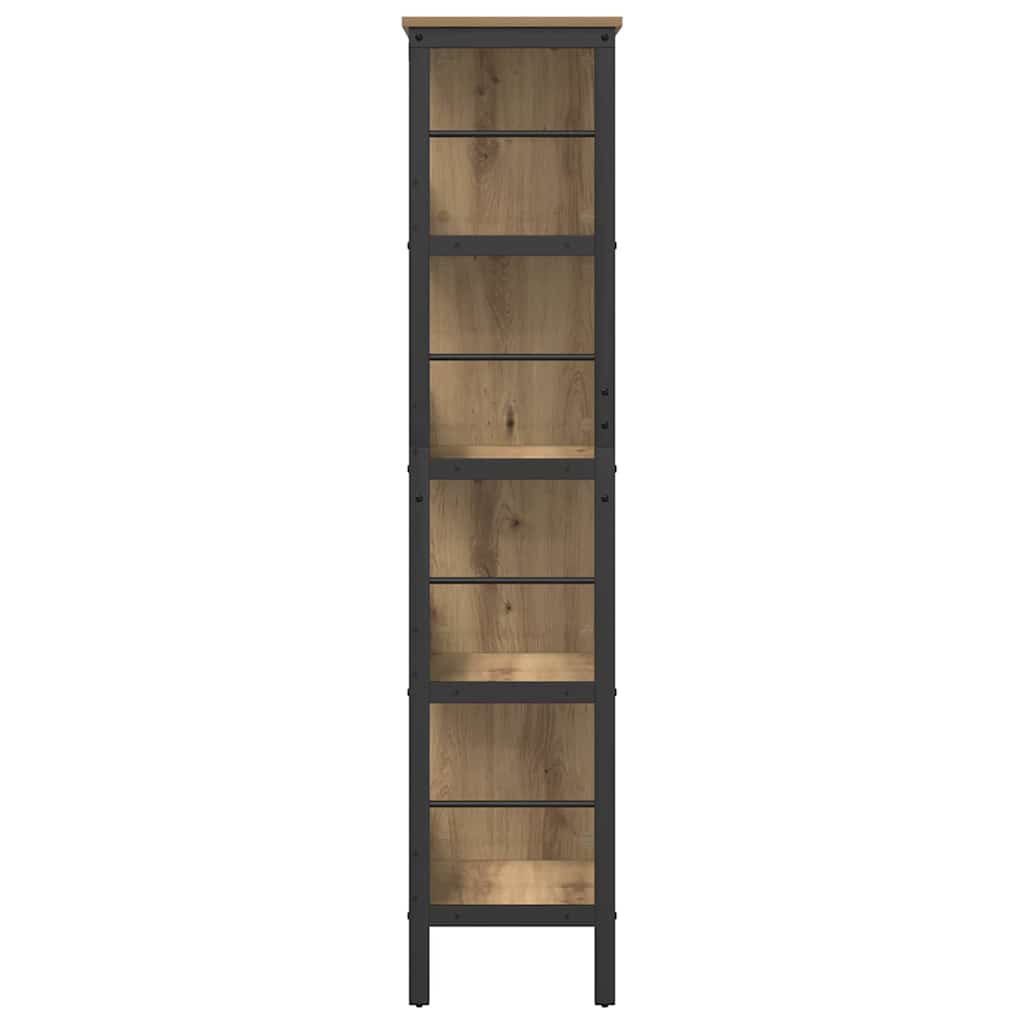 Bookshelf 8-Tier 82 x 32 x 144.5 cm Engineered Wood Artisan Oak