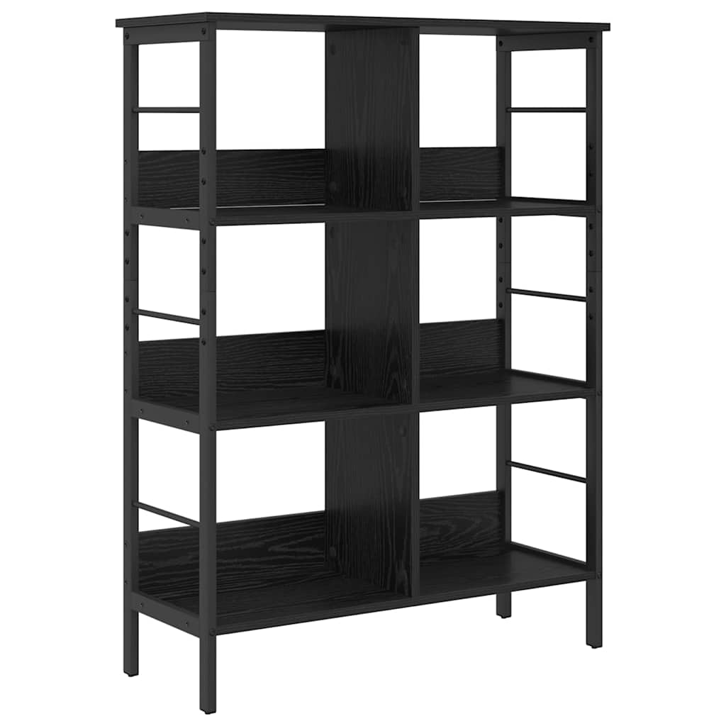 Bookshelf Black Oak 82 x 32 x 112 cm Engineered Wood