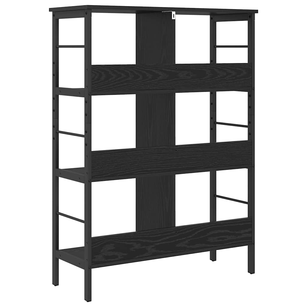 Bookshelf Black Oak 82 x 32 x 112 cm Engineered Wood