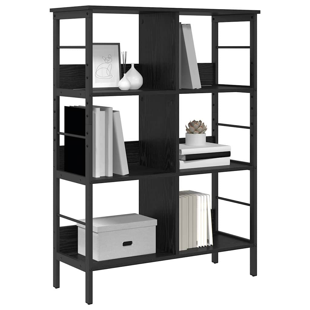 Bookshelf Black Oak 82 x 32 x 112 cm Engineered Wood