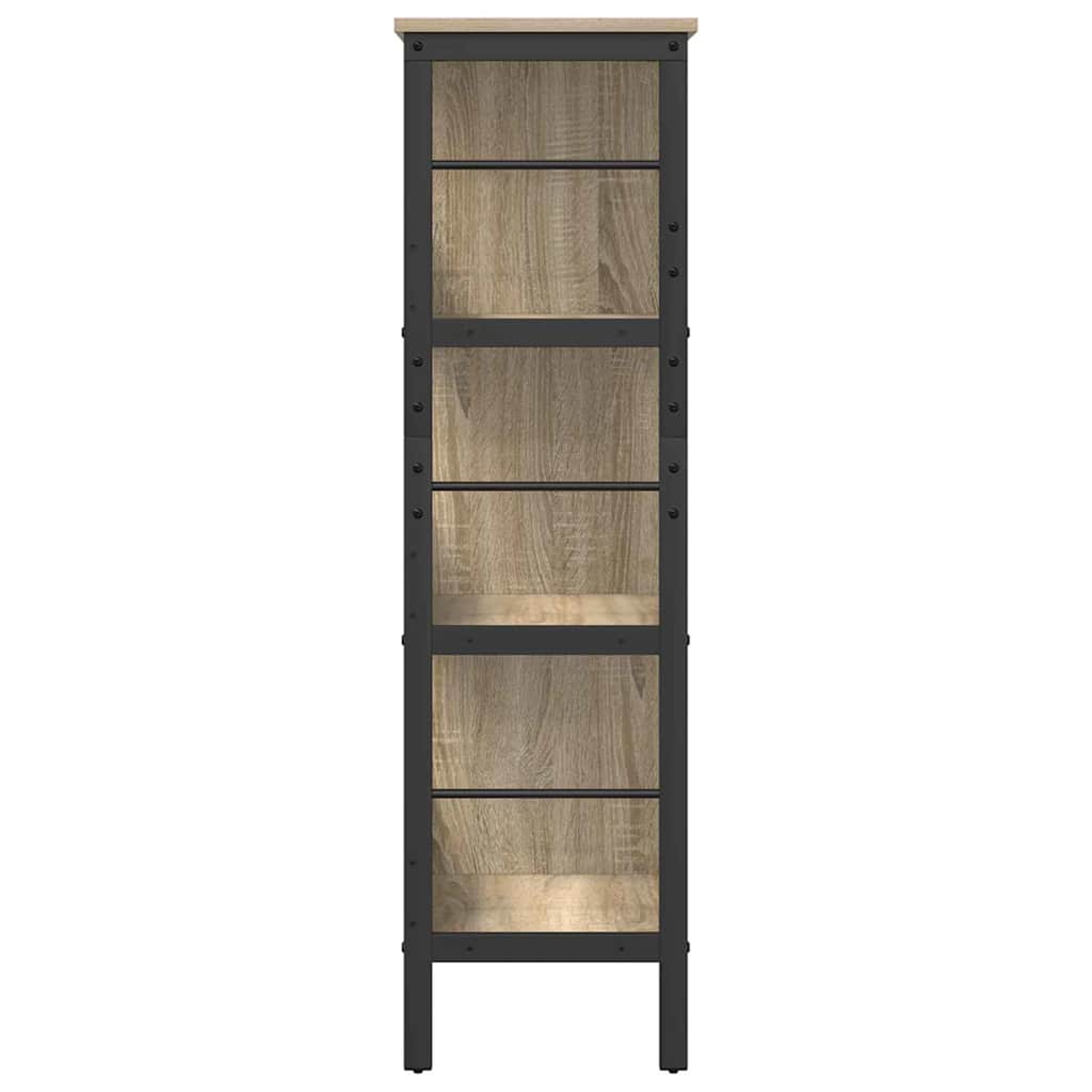 Bookshelf Sonoma Oak 82 x 32 x 112 cm Engineered Wood