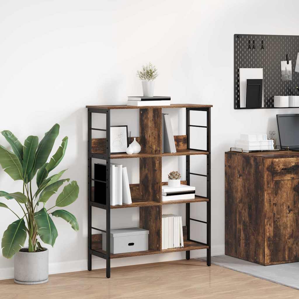 Bookshelf Smoked Oak 82 x 32 x 112 cm Engineered Wood