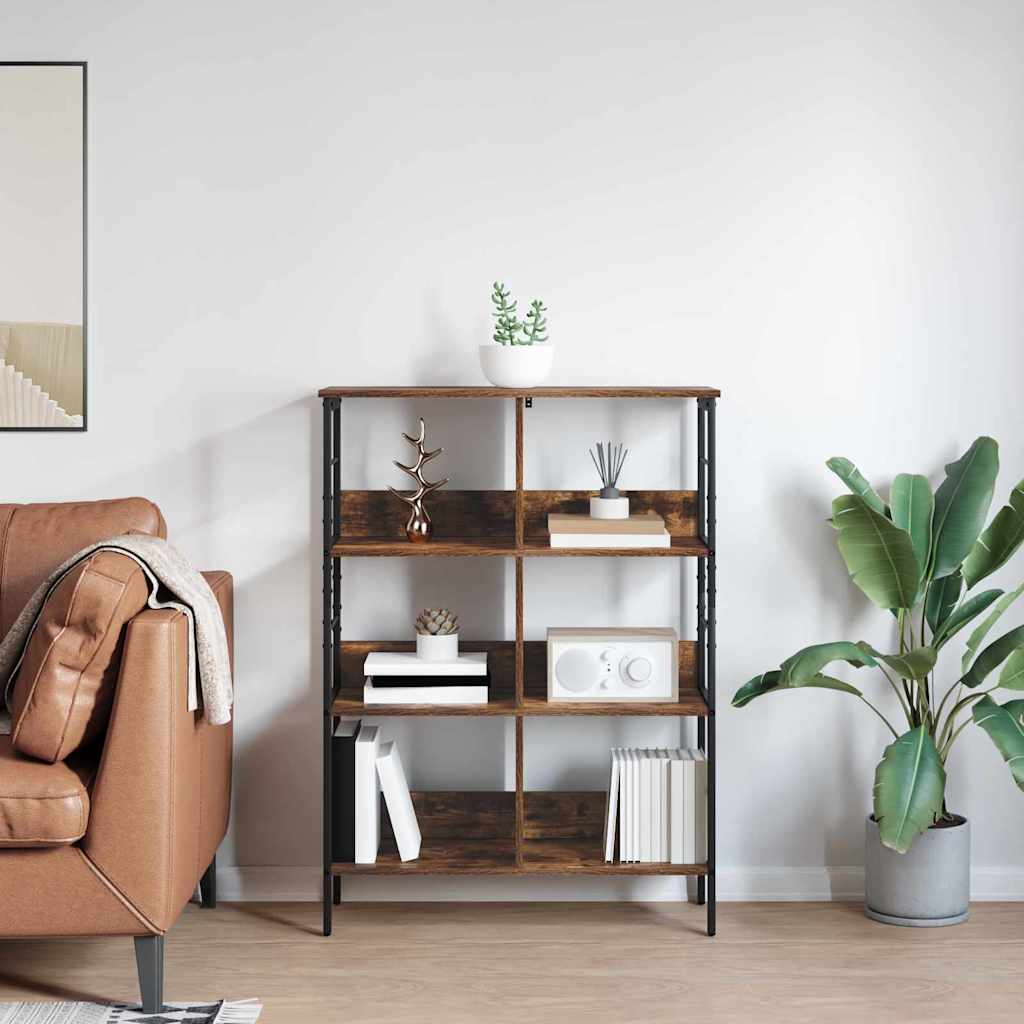 Bookshelf Smoked Oak 82 x 32 x 112 cm Engineered Wood