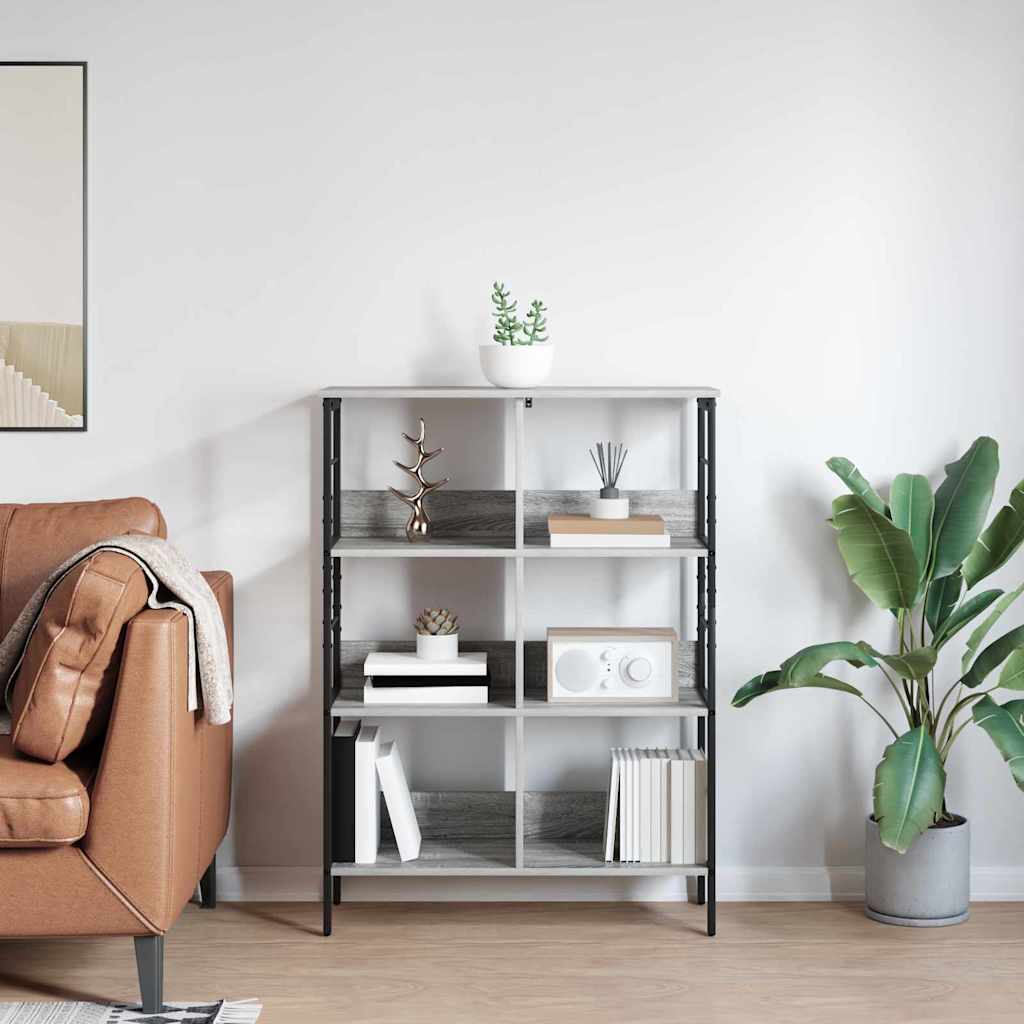 Bookshelf Grey Sonoma 82 x 32 x 112 cm Engineered Wood