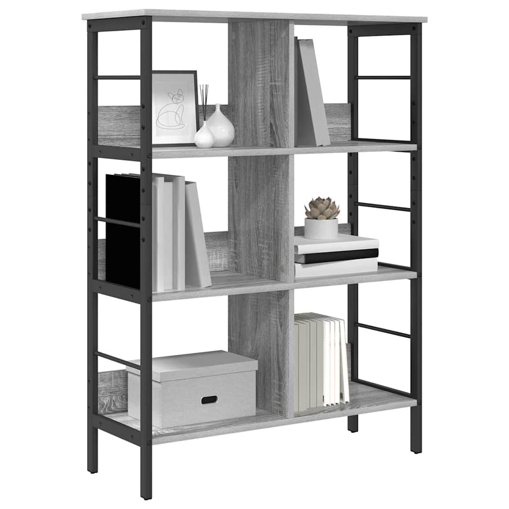 Bookshelf Grey Sonoma 82 x 32 x 112 cm Engineered Wood