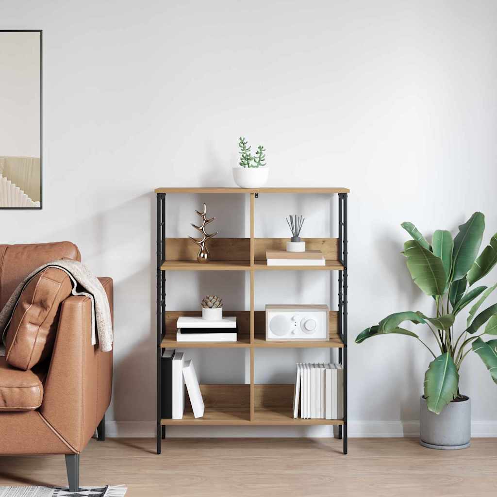 Bookshelf 6-Tier 82 x 32 x 112 cm Engineered Wood Artisan Oak