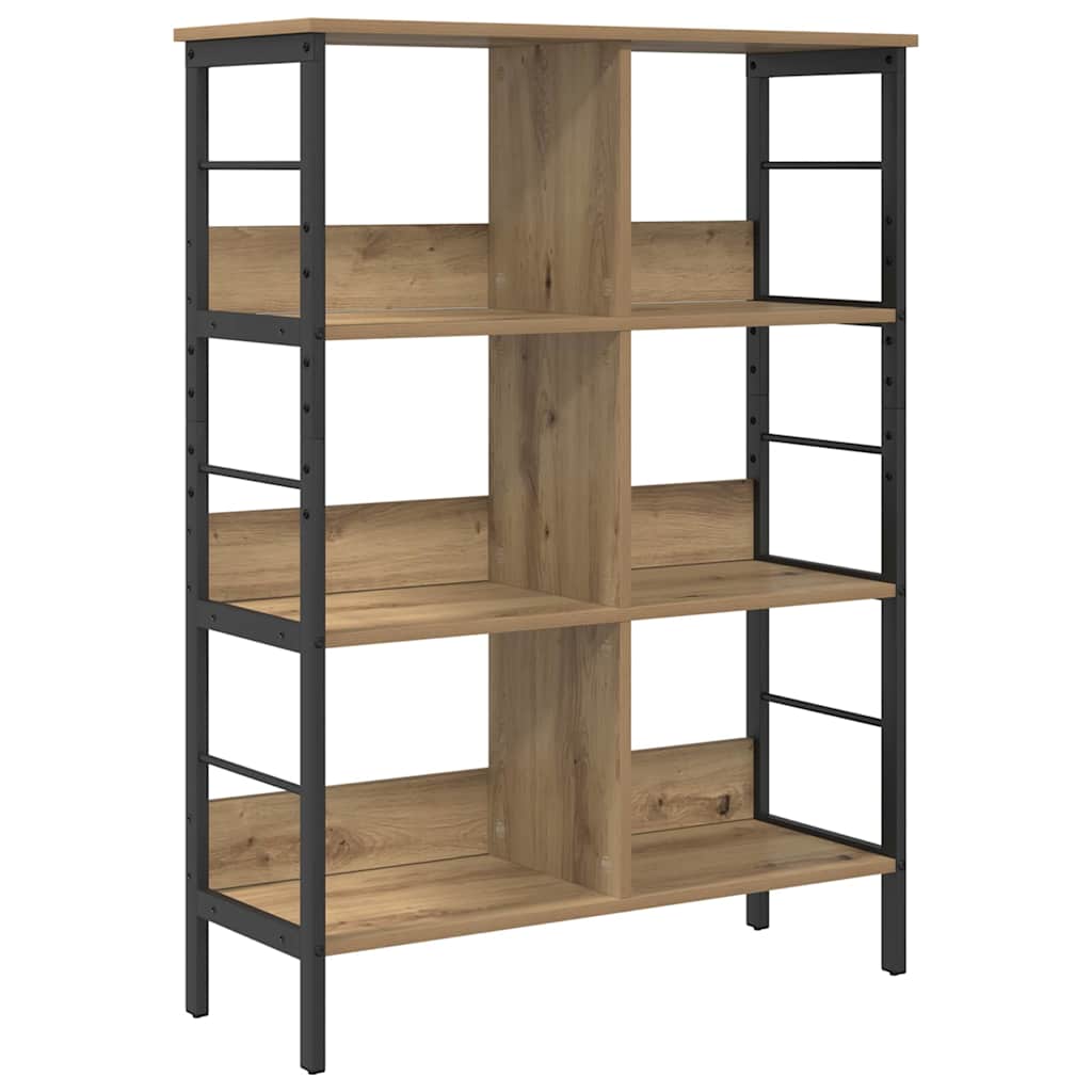Bookshelf 6-Tier 82 x 32 x 112 cm Engineered Wood Artisan Oak