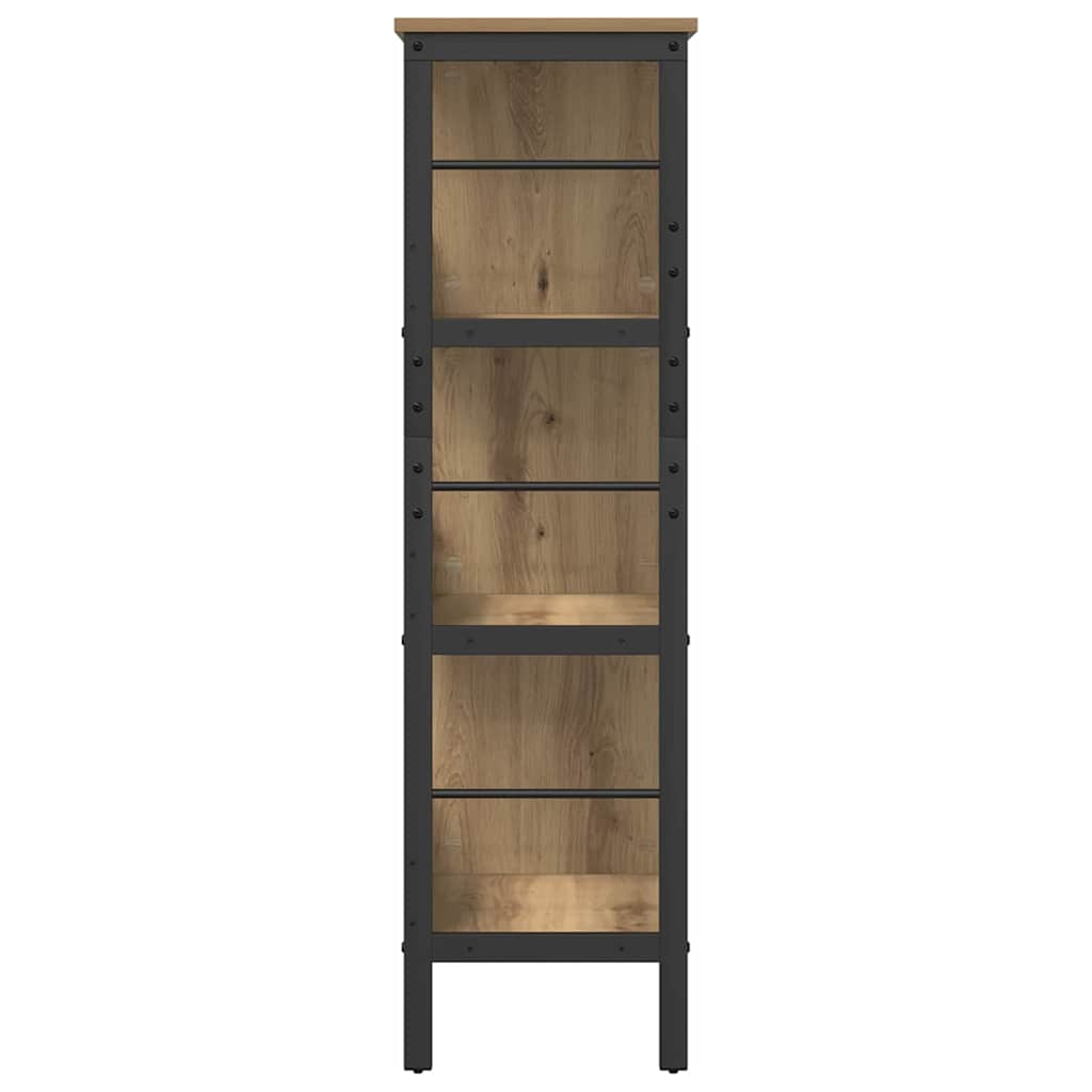 Bookshelf 6-Tier 82 x 32 x 112 cm Engineered Wood Artisan Oak