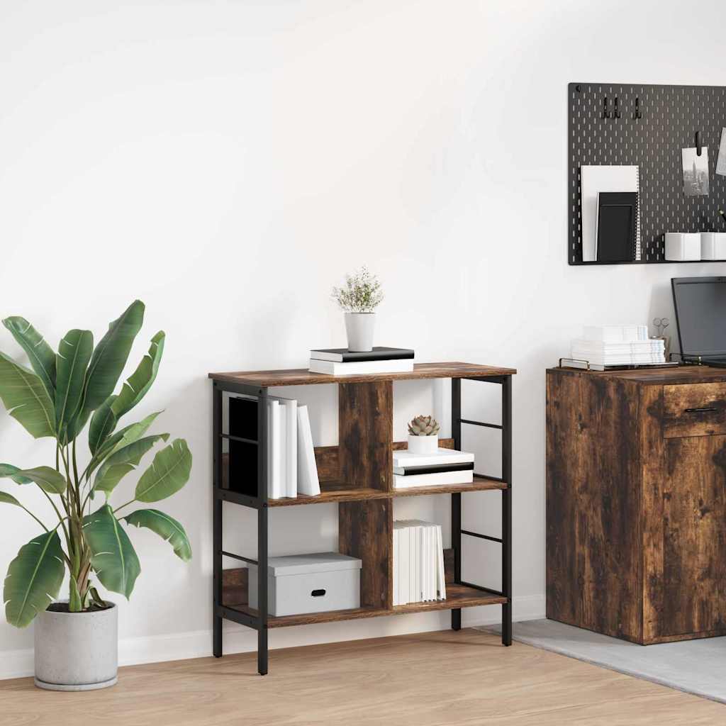 Bookshelf Smoked Oak 82 x 32 x 79 cm Engineered Wood