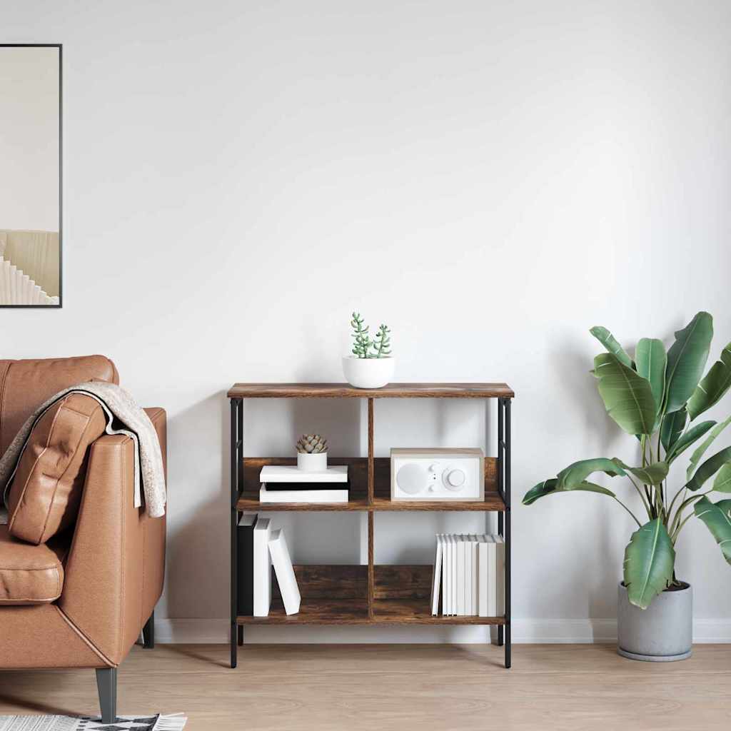 Bookshelf Smoked Oak 82 x 32 x 79 cm Engineered Wood
