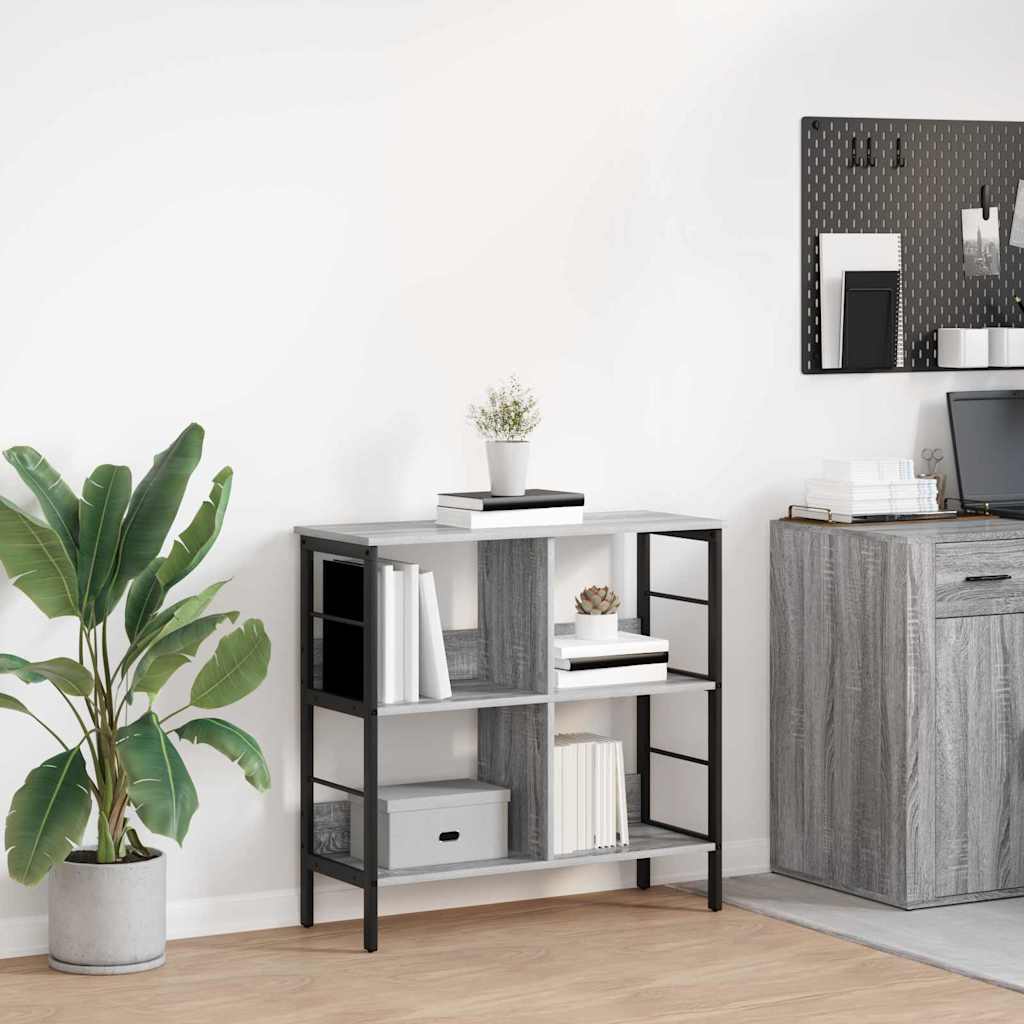 Bookshelf Grey Sonoma 82 x 32 x 79 cm Engineered Wood