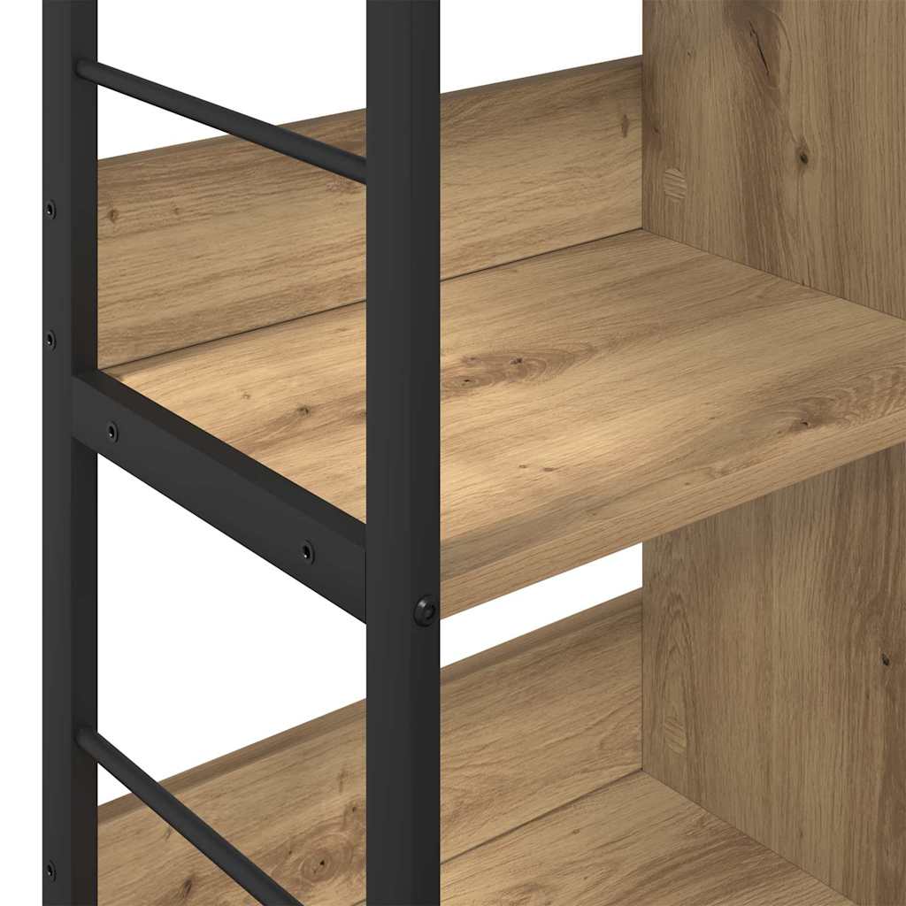 Bookshelf 4-Tier 82 x 32 x 79 cm Engineered Wood Artisan Oak