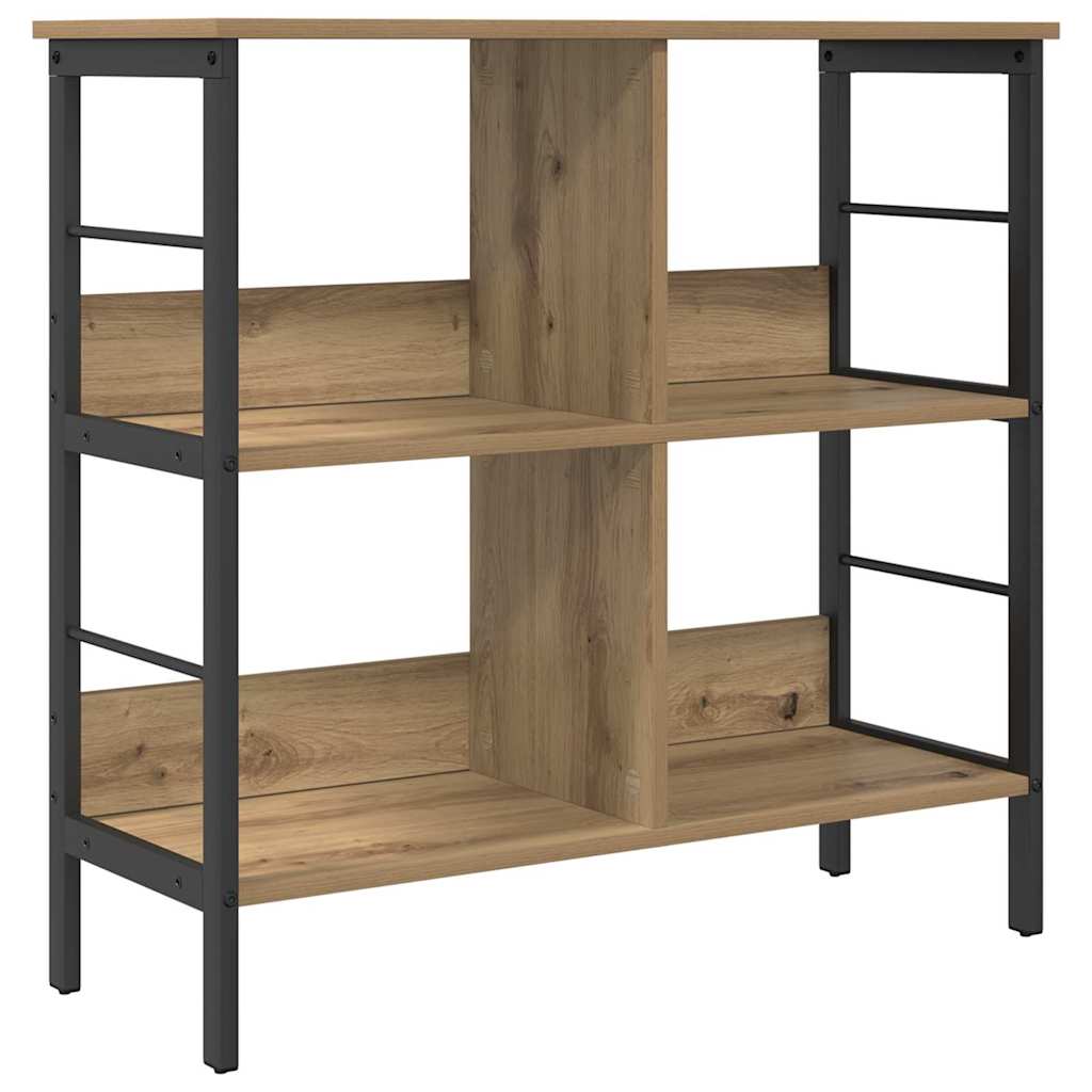Bookshelf 4-Tier 82 x 32 x 79 cm Engineered Wood Artisan Oak