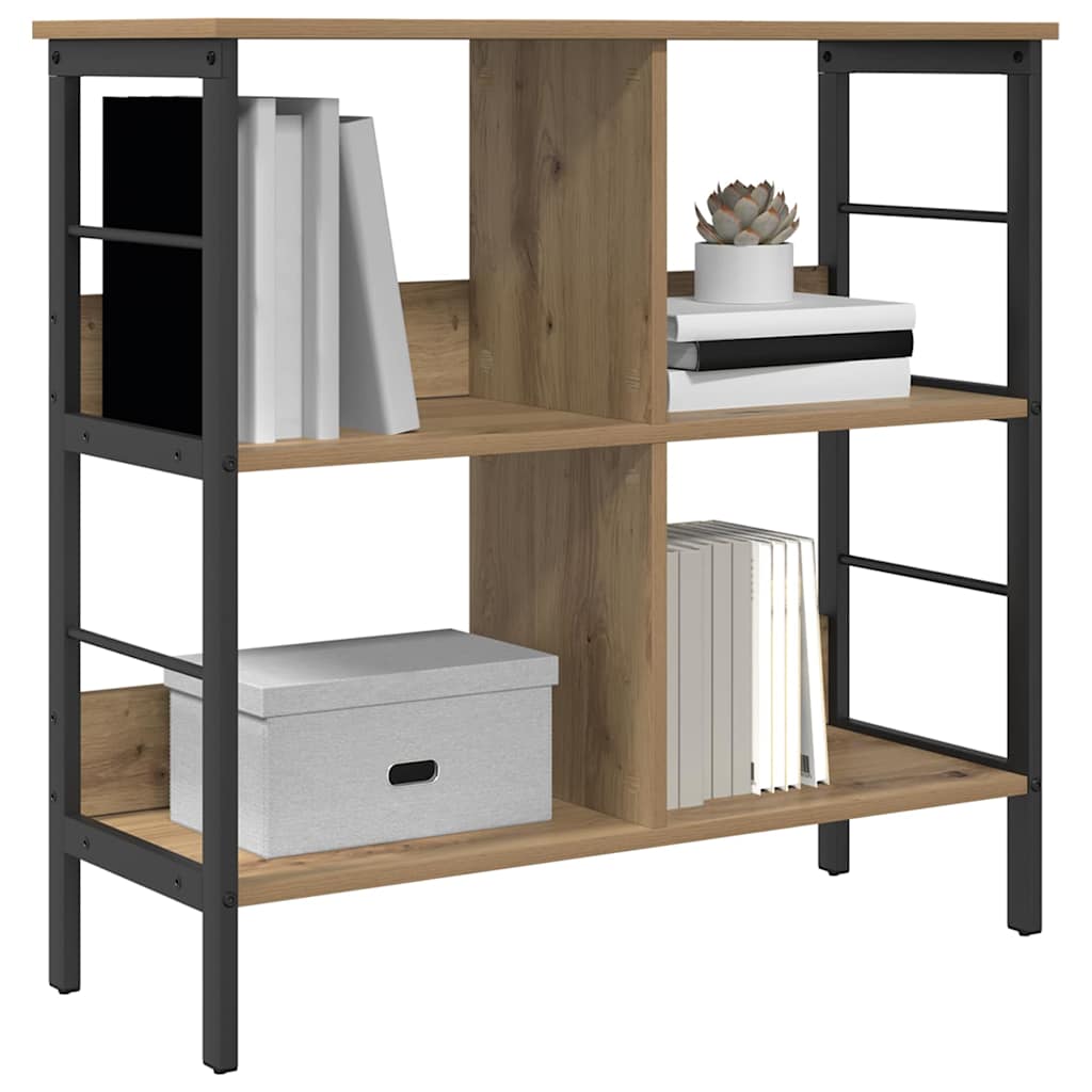 Bookshelf 4-Tier 82 x 32 x 79 cm Engineered Wood Artisan Oak