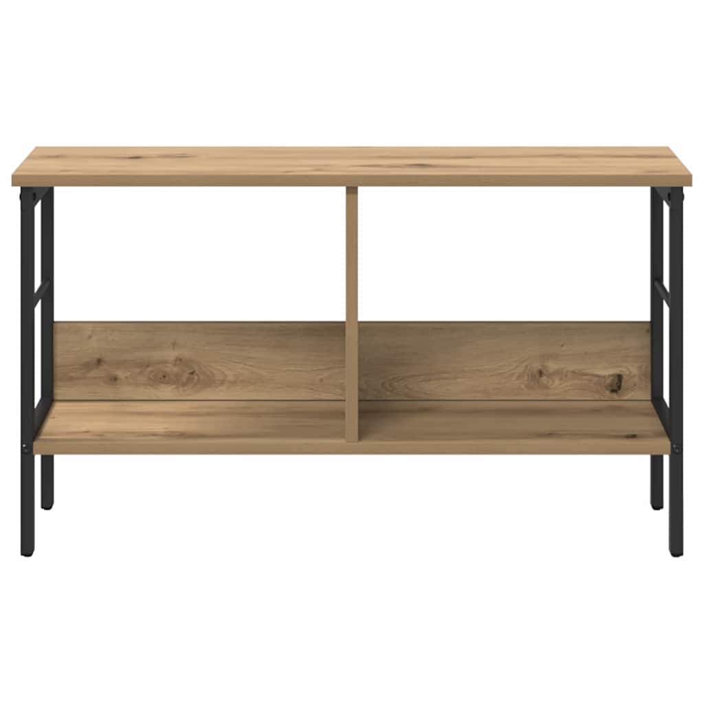 Bookshelf 2-Tier 82 x 32 x 47 cm Engineered Wood Artisan Oak