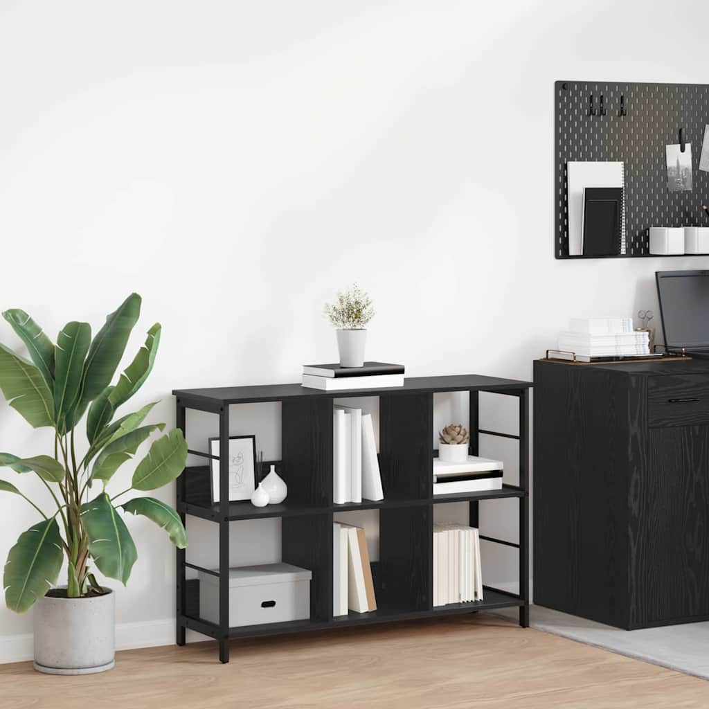 Bookshelf Black Oak 102 x 32 x 72.5 cm Engineered Wood