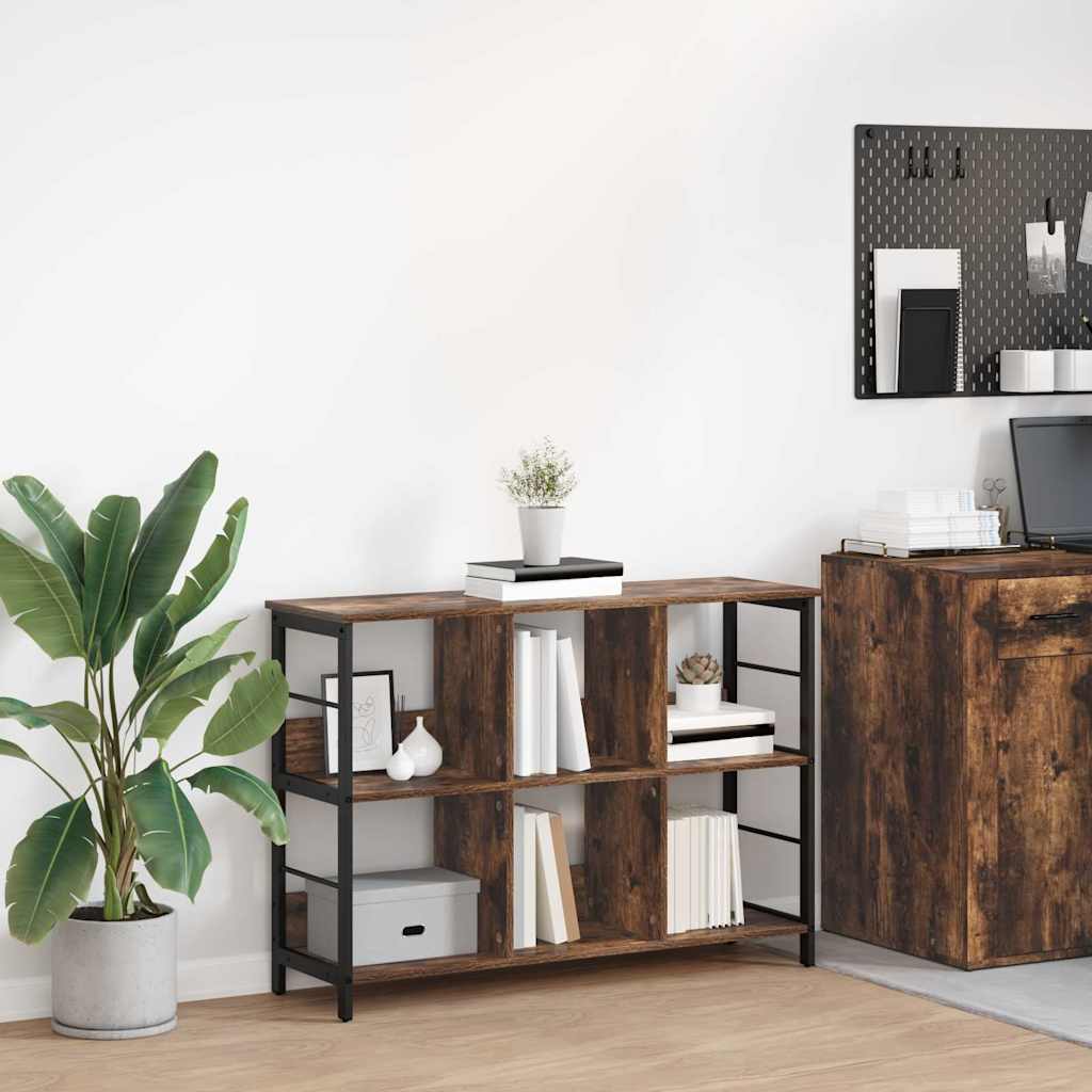 Bookshelf Smoked Oak 102 x 32 x 72.5 cm Engineered Wood