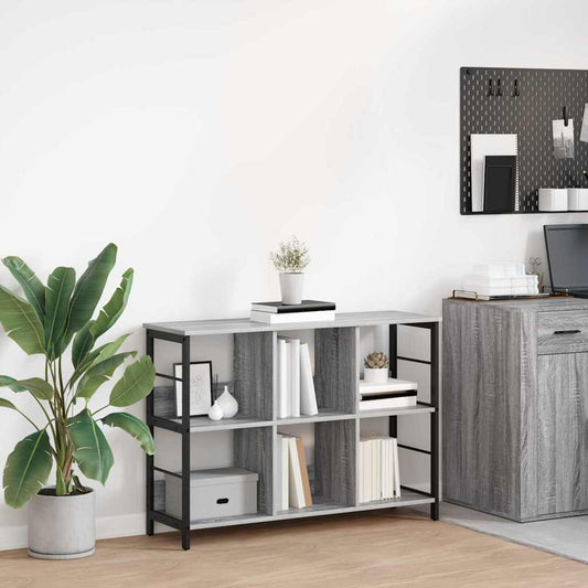 Bookshelf Grey Sonoma 102 x 32 x 72.5 cm Engineered Wood