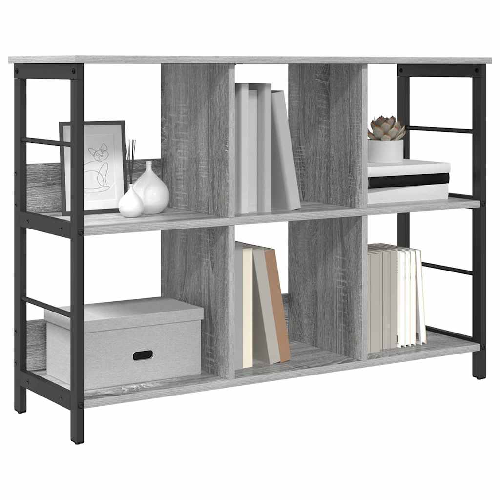 Bookshelf Grey Sonoma 102 x 32 x 72.5 cm Engineered Wood