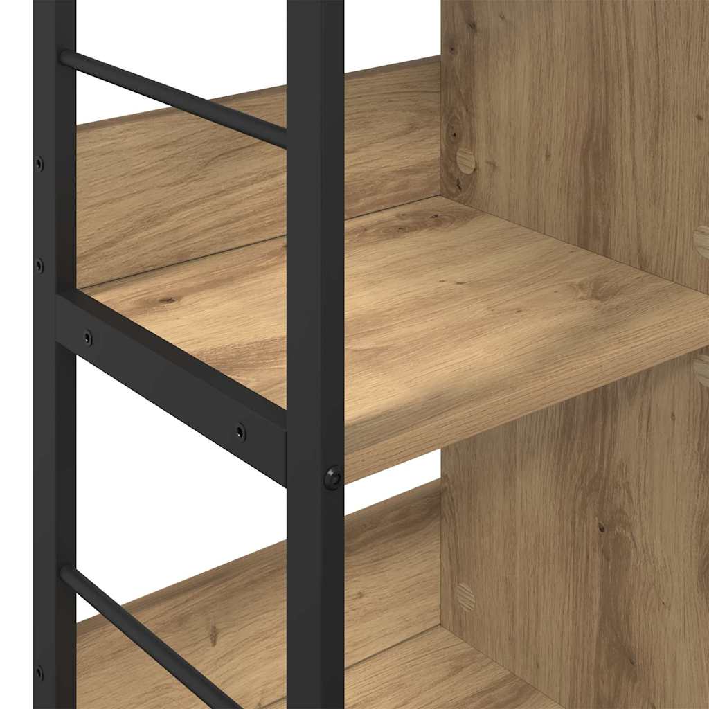 Bookshelf 6-Tier 102 x 32 x 72.5 cm Engineered Wood Artisan Oak
