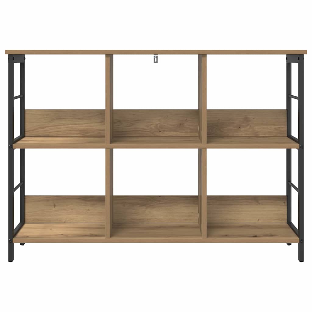 Bookshelf 6-Tier 102 x 32 x 72.5 cm Engineered Wood Artisan Oak